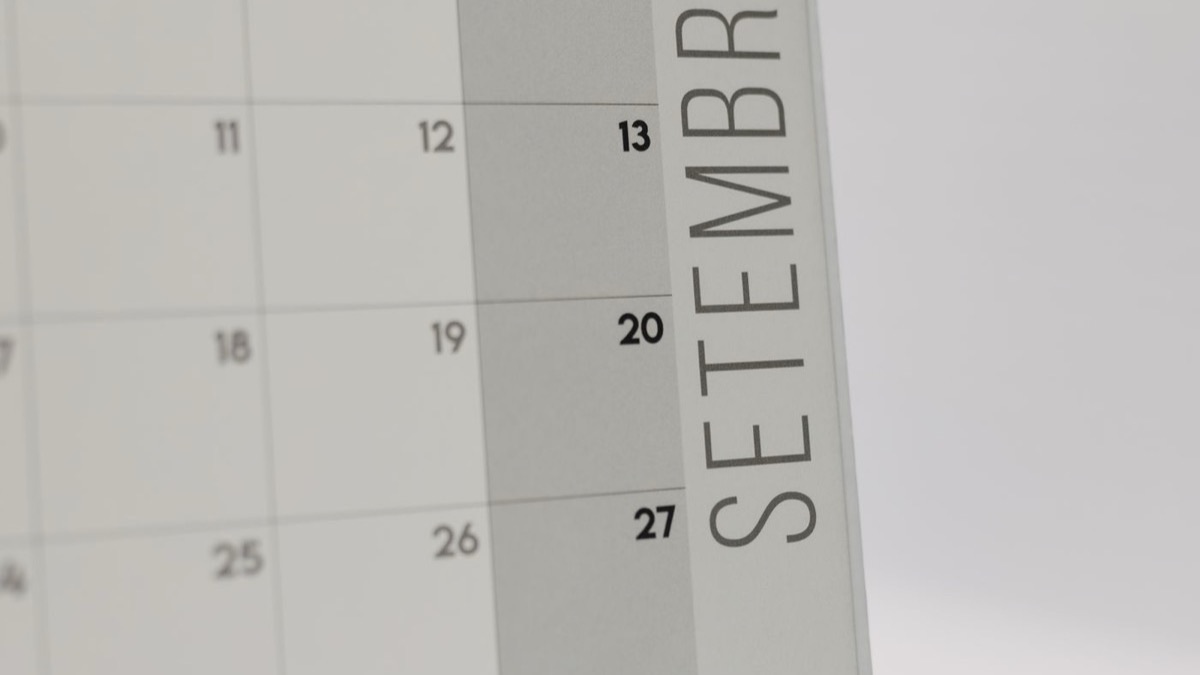 Calendar used for planning wedding dates