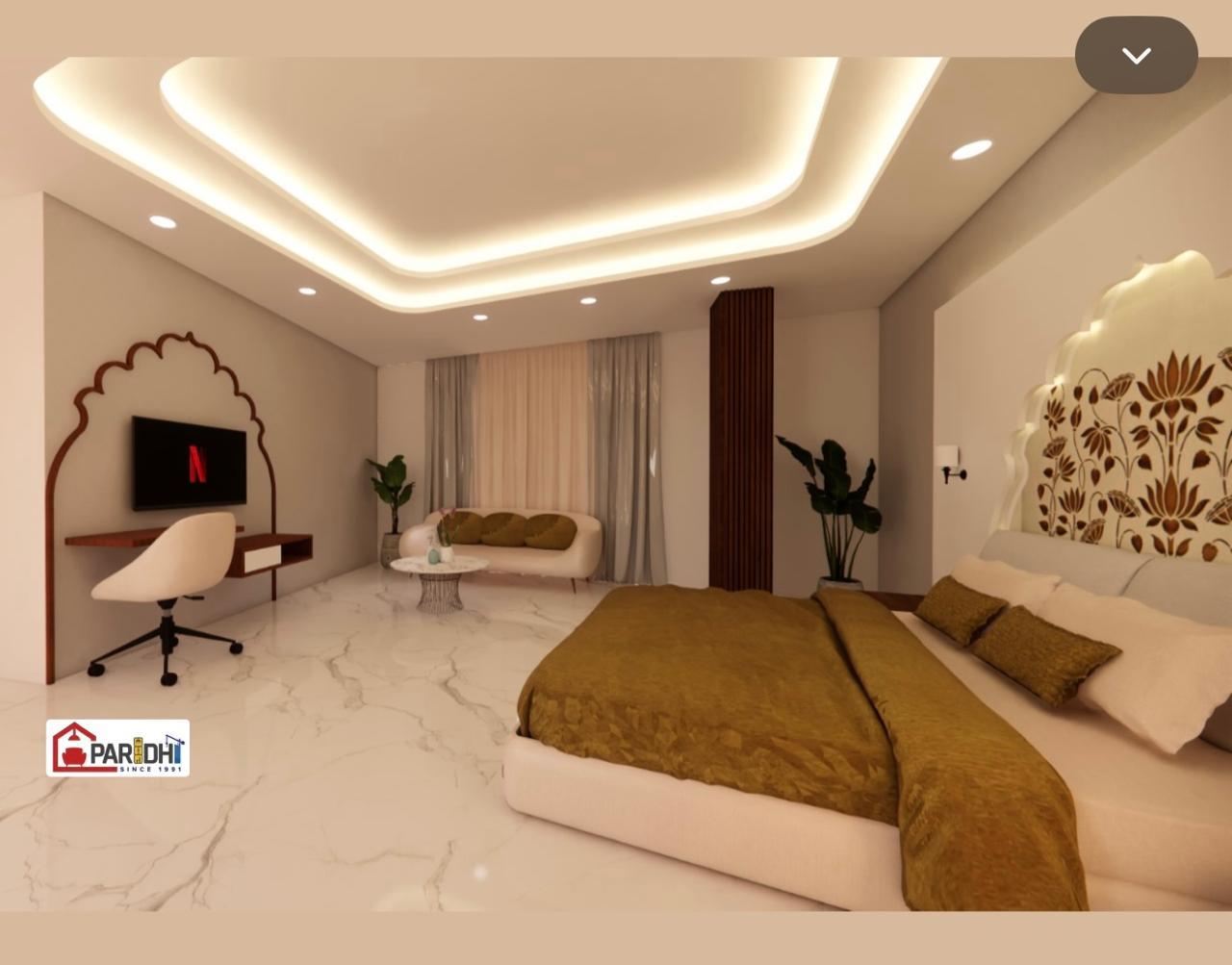 Guest room at The Heritage Resort, Bhopal